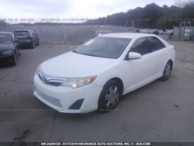 4T1BD1FK3CU007271 - 2012 TOYOTA CAMRY HYBRID/LE/XLE WHITE photo 2