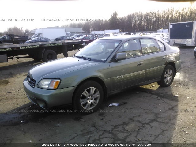 4S3BE896747207398 - 2004 SUBARU LEGACY OUTBACK 3.0 H6/3.0 H6 VDC GREEN photo 2