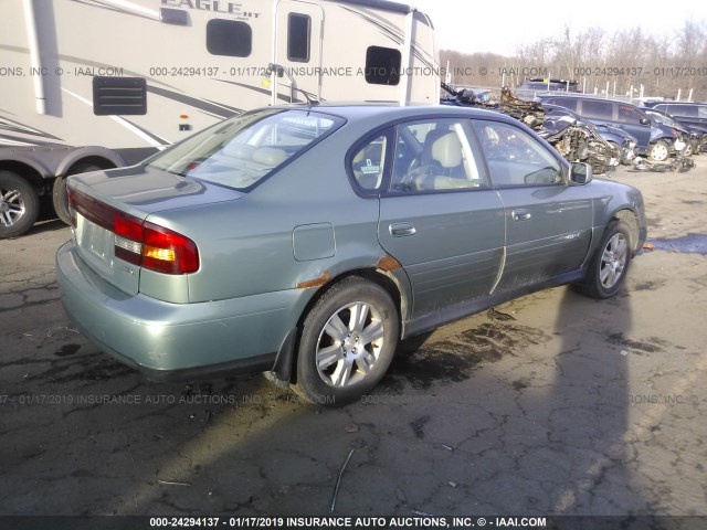 4S3BE896747207398 - 2004 SUBARU LEGACY OUTBACK 3.0 H6/3.0 H6 VDC GREEN photo 4