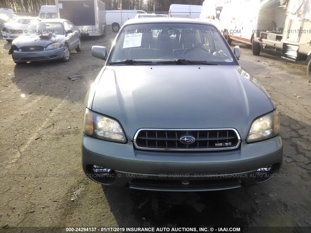 4S3BE896747207398 - 2004 SUBARU LEGACY OUTBACK 3.0 H6/3.0 H6 VDC GREEN photo 6
