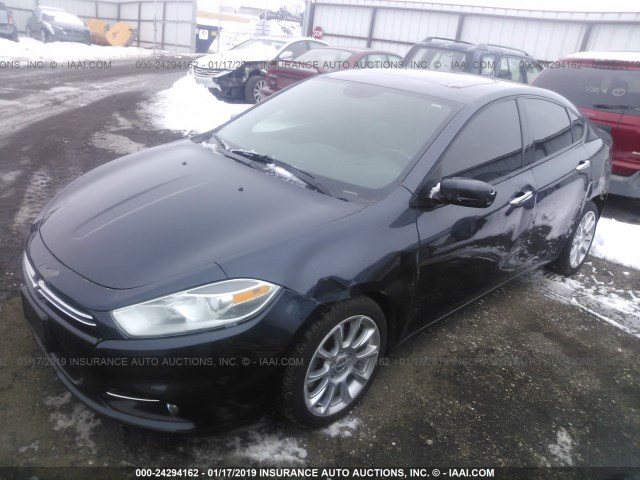 1C3CDFCH9DD176733 - 2013 DODGE DART LIMITED/R/T Dark Blue photo 2