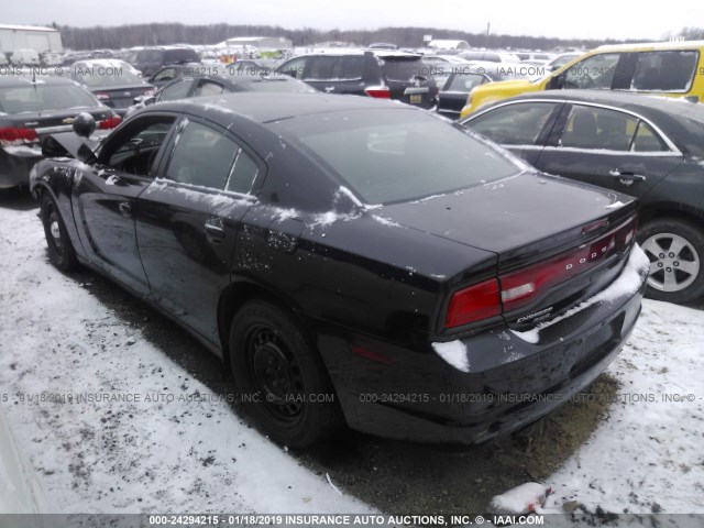 2C3CDXKT1EH280083 - 2014 DODGE CHARGER POLICE BLACK photo 3