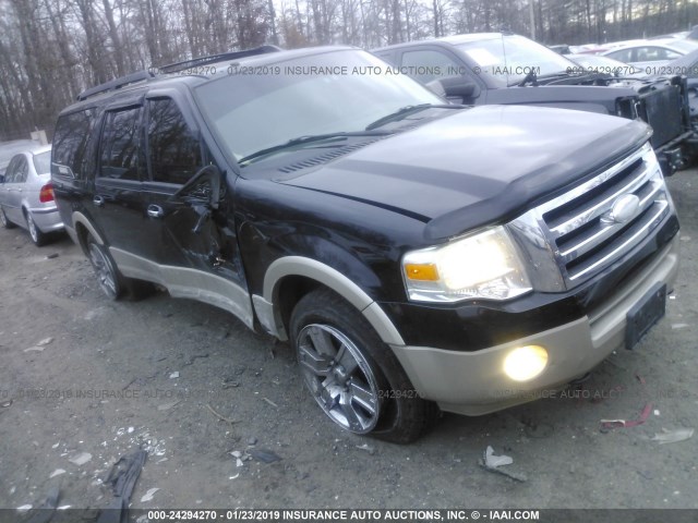 1FMFK18528LA13168 - 2008 FORD EXPEDITION EL EDDIE BAUER BLACK photo 1