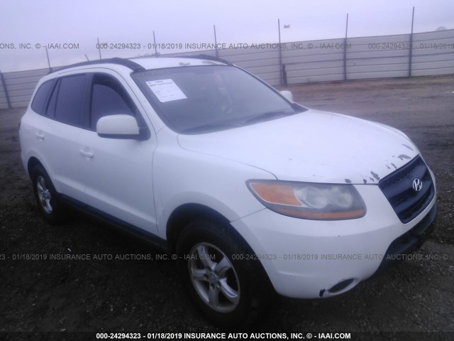 5NMSG13D08H155488 - 2008 HYUNDAI SANTA FE GLS WHITE photo 1