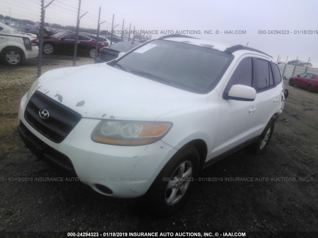 5NMSG13D08H155488 - 2008 HYUNDAI SANTA FE GLS WHITE photo 2