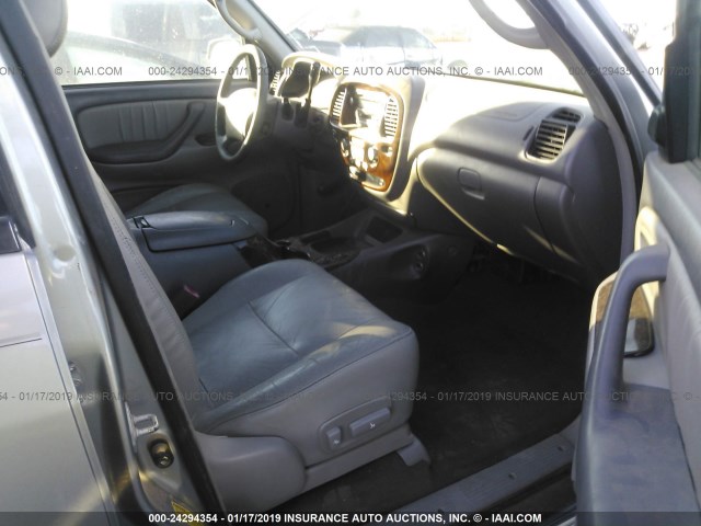 5TDZT38A93S137551 - 2003 TOYOTA SEQUOIA LIMITED SILVER photo 5