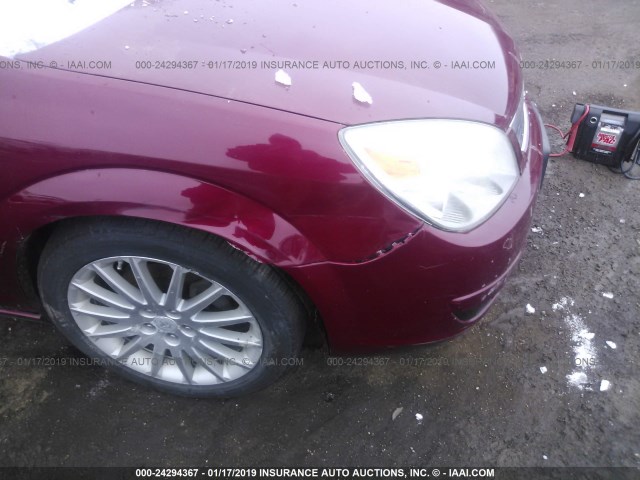 1G8ZV57757F241546 - 2007 SATURN AURA MAROON photo 6