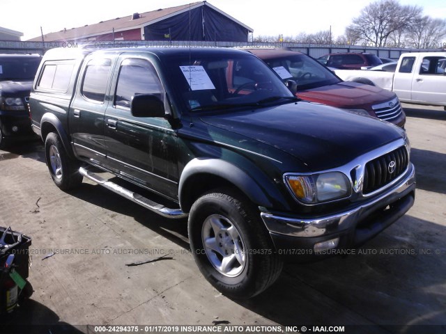 5TEGN92N81Z872540 - 2001 TOYOTA TACOMA DOUBLE CAB PRERUNNER GREEN photo 1