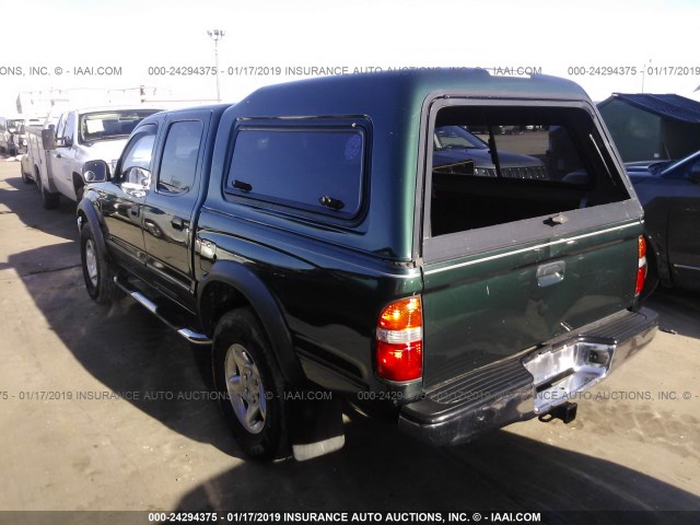 5TEGN92N81Z872540 - 2001 TOYOTA TACOMA DOUBLE CAB PRERUNNER GREEN photo 3