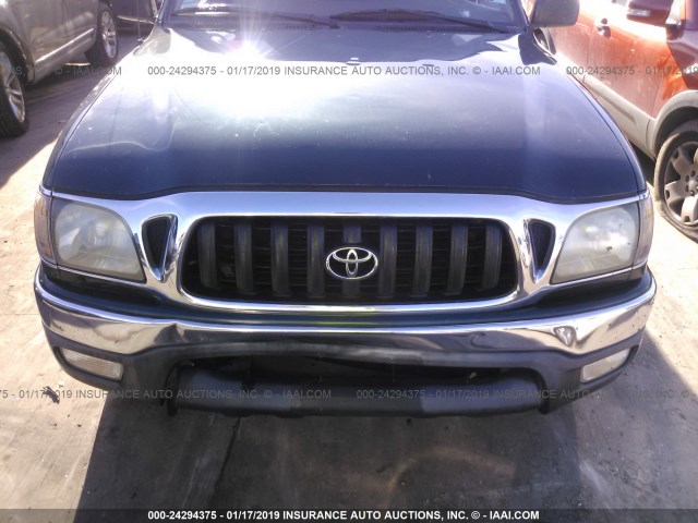 5TEGN92N81Z872540 - 2001 TOYOTA TACOMA DOUBLE CAB PRERUNNER GREEN photo 6