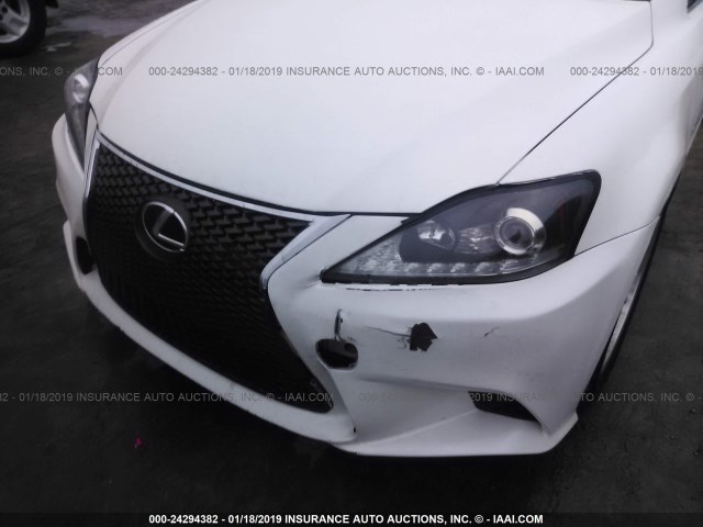 JTHBK262795092276 - 2009 LEXUS IS 250 WHITE photo 6