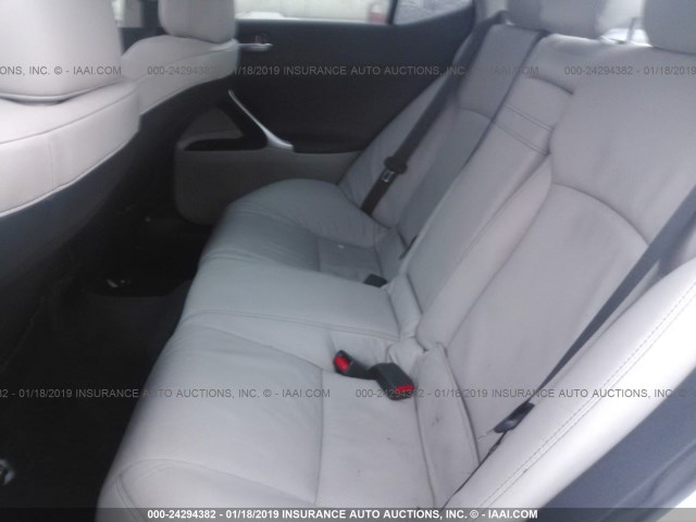 JTHBK262795092276 - 2009 LEXUS IS 250 WHITE photo 8