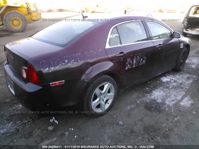 1G1ZA5E05AF201300 - 2010 CHEVROLET MALIBU LS 栗色 照片 4