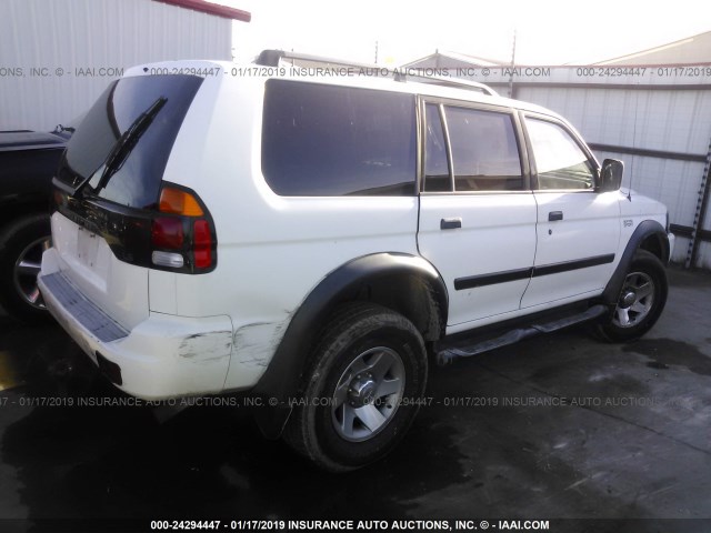 JA4LS21H12J052798 - 2002 MITSUBISHI MONTERO WHITE photo 4