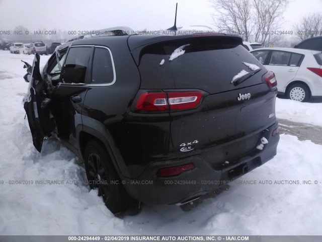 1C4PJMCS7GW203443 - 2016 JEEP CHEROKEE LATITUDE BLACK photo 3