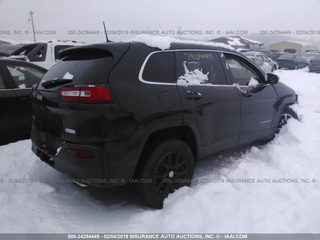 1C4PJMCS7GW203443 - 2016 JEEP CHEROKEE LATITUDE BLACK photo 4