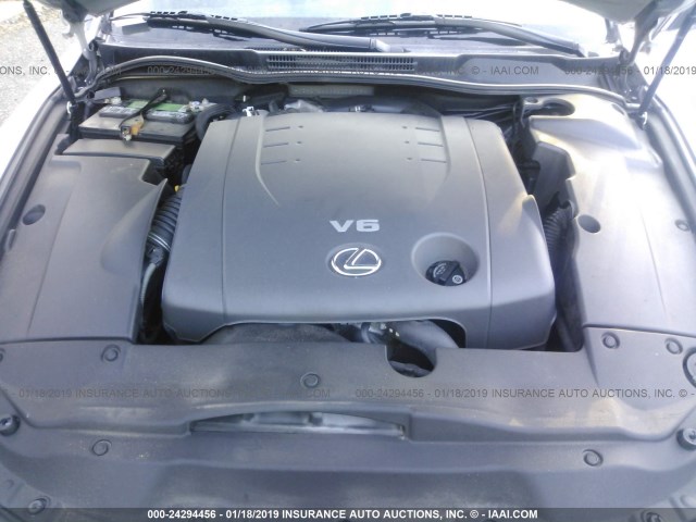 JTHCK262662006179 - 2006 LEXUS IS 250 SILVER photo 10