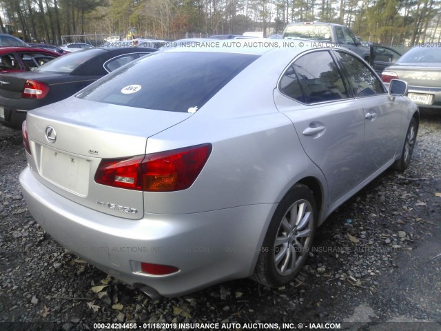 JTHCK262662006179 - 2006 LEXUS IS 250 SILVER photo 4