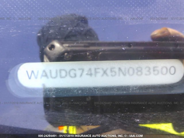 WAUDG74FX5N083500 - 2005 AUDI A6 3.2 QUATTRO BLACK photo 9