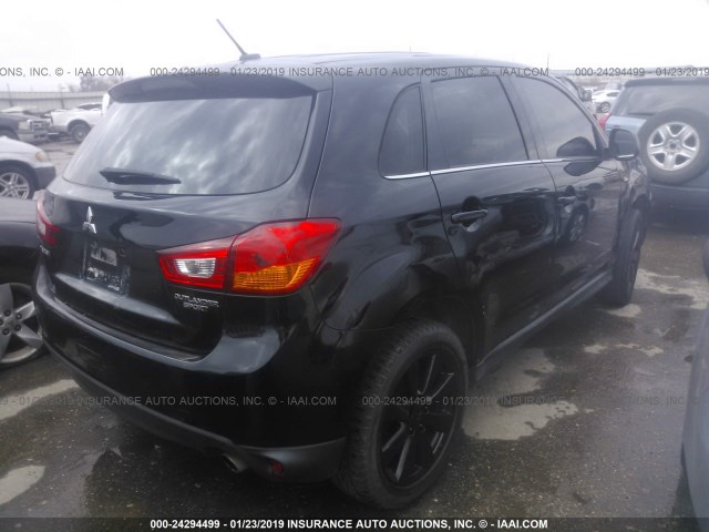 4A4AP4AU1DE008635 - 2013 MITSUBISHI OUTLANDER SPORT SE BLACK photo 4