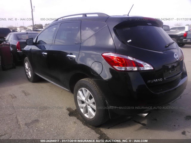 JN8AZ1MUXEW417941 - 2014 NISSAN Murano S/SL/SV/LE BLACK photo 3