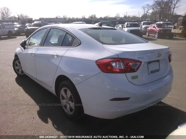 1G1BC5SMXH7236034 - 2017 CHEVROLET CRUZE LS WHITE photo 3