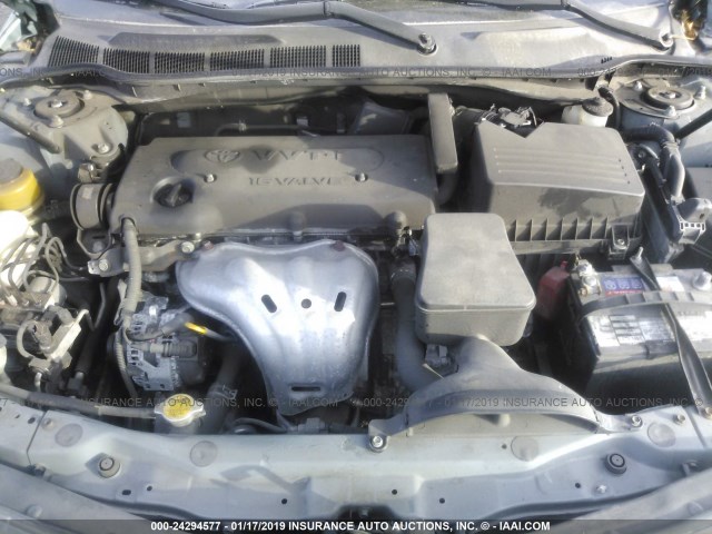 4T1BE46K07U563025 - 2007 TOYOTA CAMRY NEW GENERAT CE/LE/XLE/SE GREEN photo 10