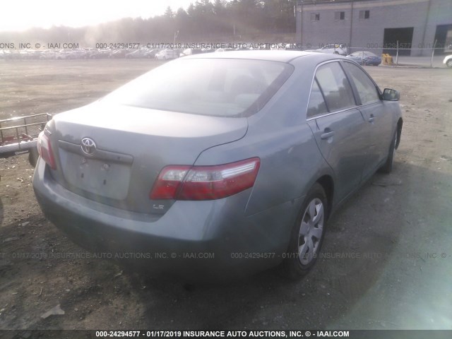 4T1BE46K07U563025 - 2007 TOYOTA CAMRY NEW GENERAT CE/LE/XLE/SE GREEN photo 4