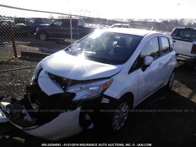 3N1CE2CP0FL448756 - 2015 NISSAN VERSA NOTE S/S PLUS/SV/SL/SR WHITE photo 2