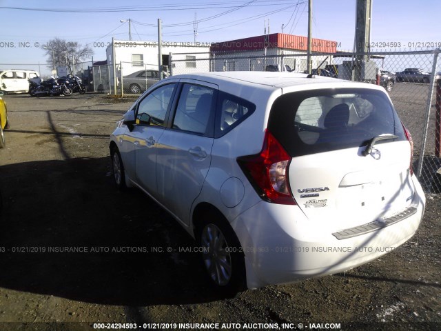 3N1CE2CP0FL448756 - 2015 NISSAN VERSA NOTE S/S PLUS/SV/SL/SR WHITE photo 3