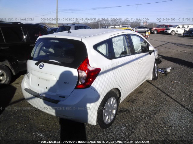 3N1CE2CP0FL448756 - 2015 NISSAN VERSA NOTE S/S PLUS/SV/SL/SR WHITE photo 4