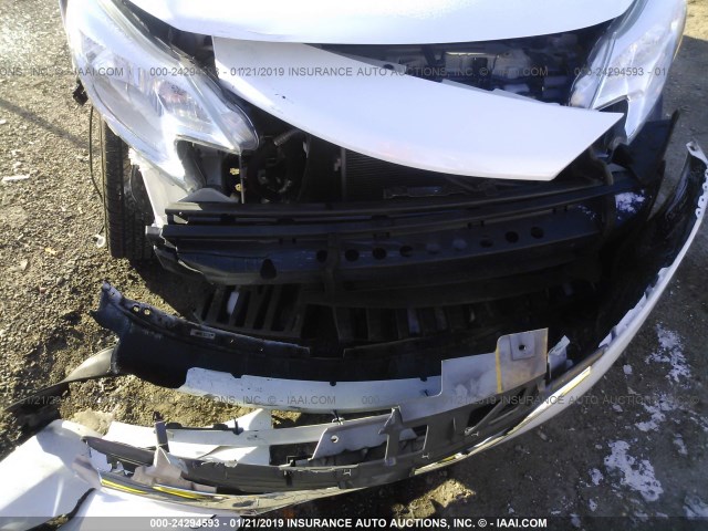 3N1CE2CP0FL448756 - 2015 NISSAN VERSA NOTE S/S PLUS/SV/SL/SR WHITE photo 6