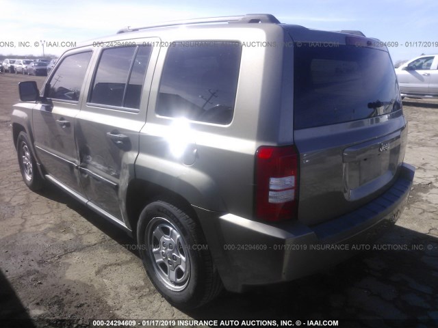 1J8FT28W98D651842 - 2008 JEEP PATRIOT GOLD photo 3