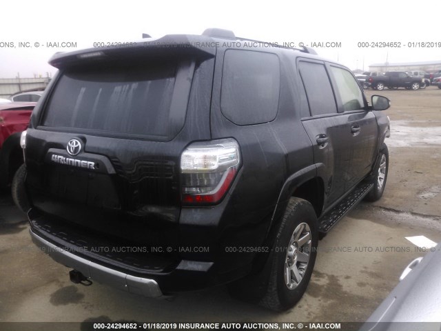 JTEBU5JRXG5302850 - 2016 TOYOTA 4RUNNER SR5 PREM/LTDL/TRAIL/TRD BLACK photo 4