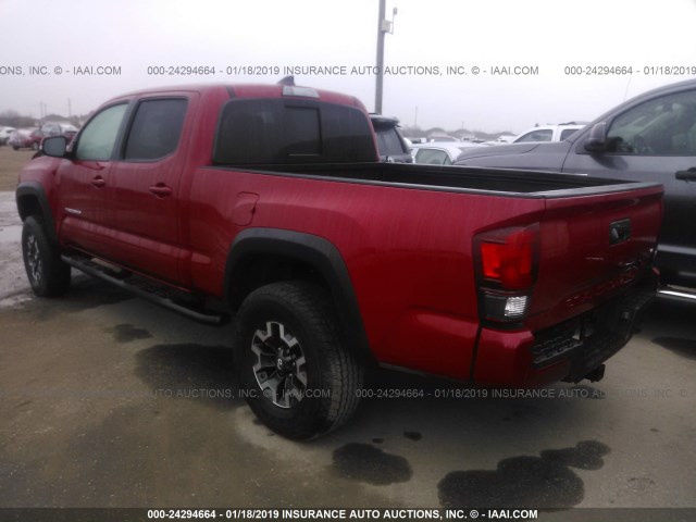 3TMDZ5BN9JM039827 - 2018 TOYOTA TACOMA DBL CAB/SR5/TRD SPORT/OR RED photo 3