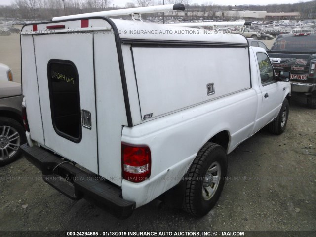 1FTYR10E57PA91424 - 2007 FORD RANGER WHITE photo 4