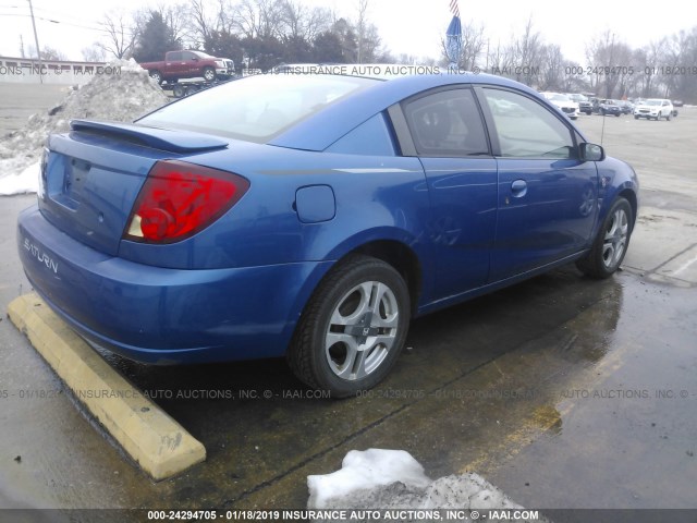 1G8AW12FX4Z122015 - 2004 SATURN ION LEVEL 3 BLUE photo 4