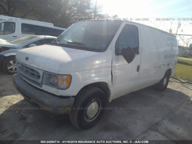 1FTRE14231HA89575 - 2001 FORD ECONOLINE E150 VAN WHITE photo 2