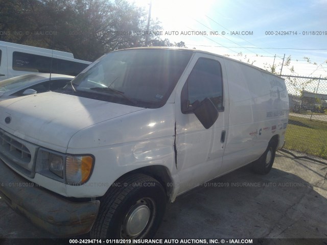 1FTRE14231HA89575 - 2001 FORD ECONOLINE E150 VAN WHITE photo 6