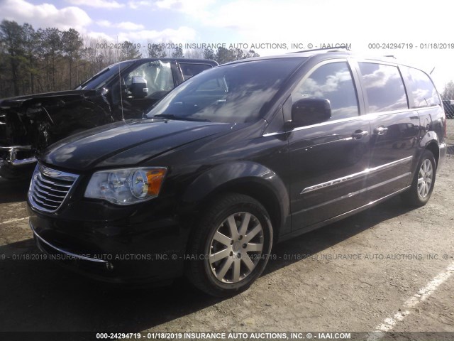 2C4RC1BG2ER348202 - 2014 CHRYSLER TOWN & COUNTRY TOURING BLACK photo 2