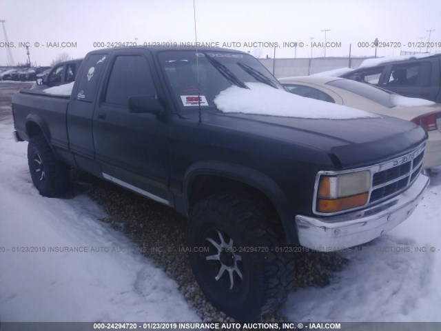 1B7GG23Y8TS581778 - 1996 DODGE DAKOTA BLACK photo 1