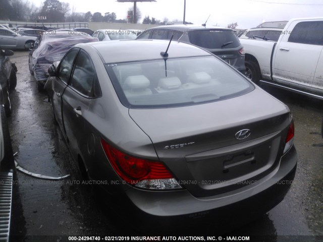 KMHCT4AE4EU655957 - 2014 HYUNDAI ACCENT GLS/GS BROWN photo 3