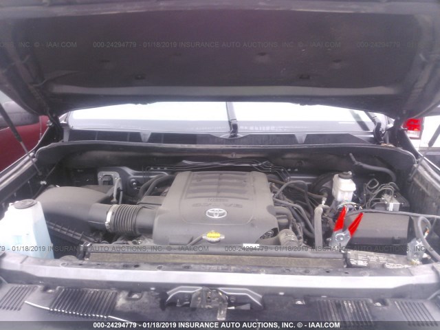 5TFRW5F17GX207389 - 2016 TOYOTA TUNDRA DOUBLE CAB SR/SR5 GRAY photo 10