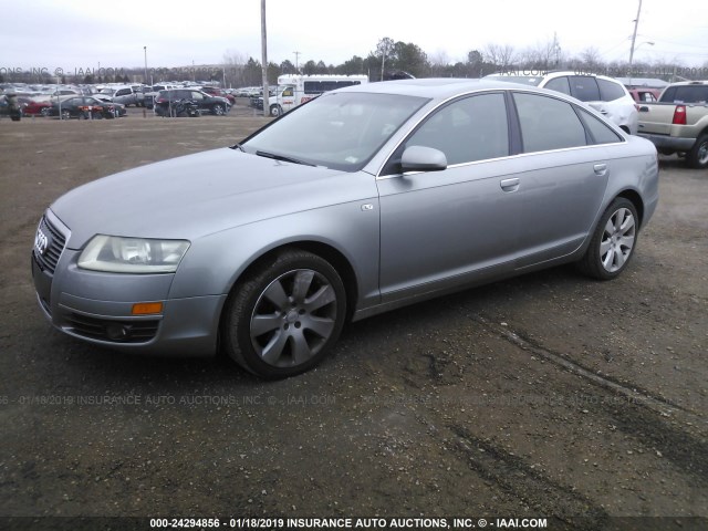 WAUDH74F06N151351 - 2006 AUDI A6 3.2 QUATTRO GRAY photo 2