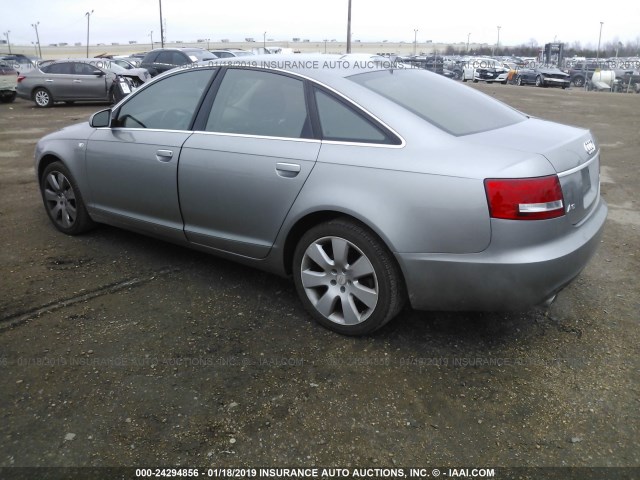 WAUDH74F06N151351 - 2006 AUDI A6 3.2 QUATTRO GRAY photo 3