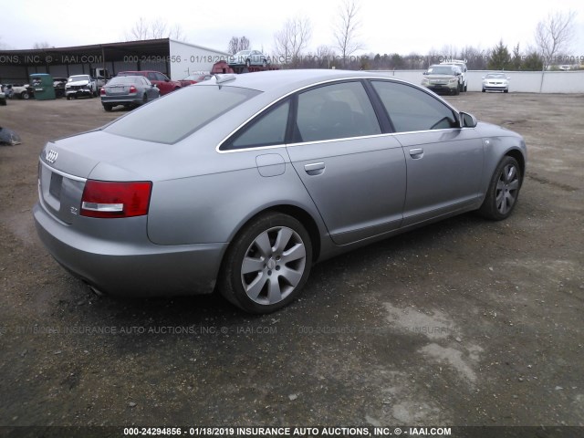 WAUDH74F06N151351 - 2006 AUDI A6 3.2 QUATTRO GRAY photo 4