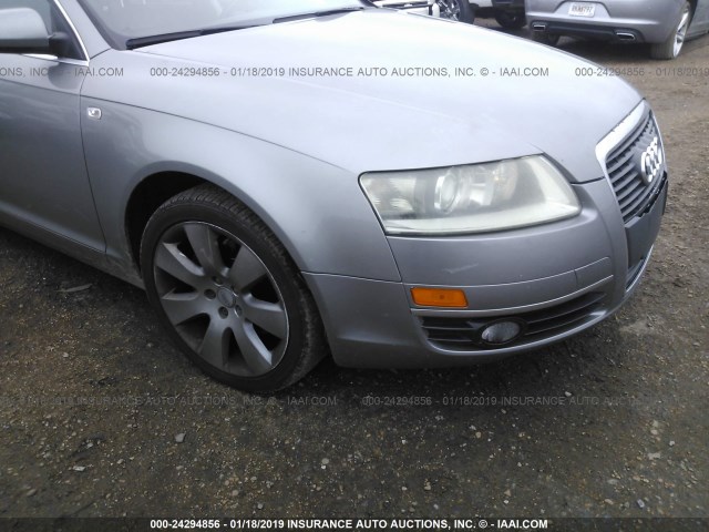 WAUDH74F06N151351 - 2006 AUDI A6 3.2 QUATTRO GRAY photo 6