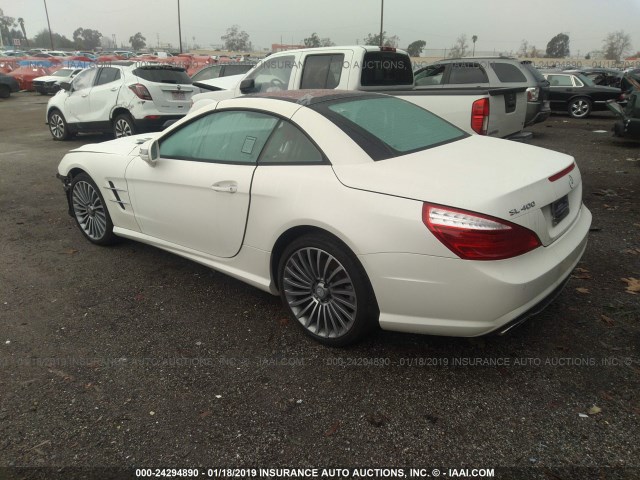 WDDJK6FA2GF038005 - 2016 MERCEDES-BENZ SL 400 WHITE photo 3