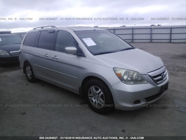 5FNRL38785B136130 - 2005 HONDA ODYSSEY EXL SILVER photo 1