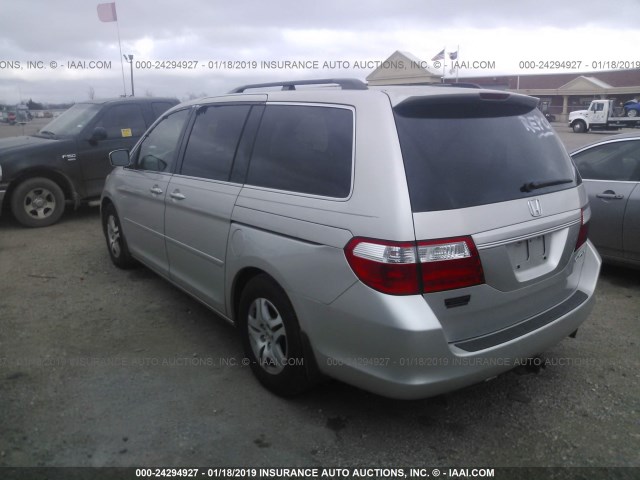 5FNRL38785B136130 - 2005 HONDA ODYSSEY EXL SILVER photo 3